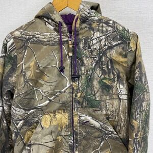 Walls Legend RealTree Camo Purple Lined Hooded Jacket Women's Size Small